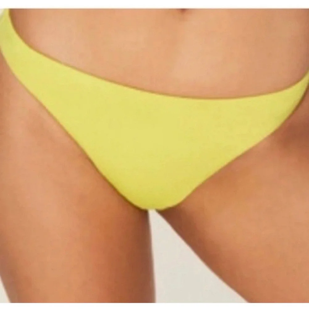 Andie Swim The Cheeky Bottom Bikini Swimsuit Honeysuckle Yellow Size L NWT‎